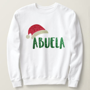 Hip Oma Abuela Glitter Santa Hat Kerstmis Trui