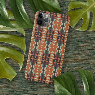 Hip Oranje Rood Turquoise Groen Blauw Mozaïek Kuns iPhone 16 Pro Max Hoesje