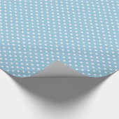 Hip Pastel Blauwgroen Blue White Polkadots Pattern Cadeaupapier (Hoek)