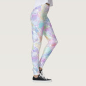Hip Pastel Pink Violet Blue Green Turquoise Swirls Leggings (Rechts)