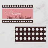 Hip PInk en Brown New Baby Calling Card Contactkaartje (Voorkant / Achterkant)