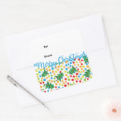 Hip Polka Dot Kerstboom Gift Label Stickers (Envelop)