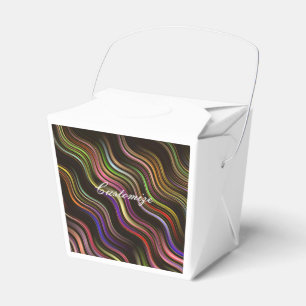 Hip psychedelische jaren '70 golvende hippie bedankdoosjes
