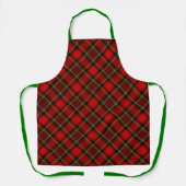 Hip Red Green Plaid Chef Baker Womens Schort (Voorkant)