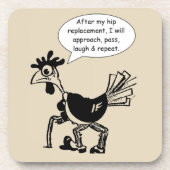 Hip Replacement Chgery - Fun Quote Drankjes Onderzetter (Voorkant)