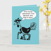 Hip Replacement Chgery - Fun Quote Kaart (Gele Bloem)