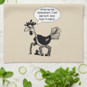 Hip Replacement Chgery - Fun Quote Theedoek (Gevouwen)