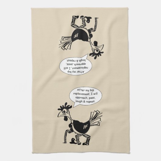 Hip Replacement Chgery - Fun Quote Theedoek (Verticaal)