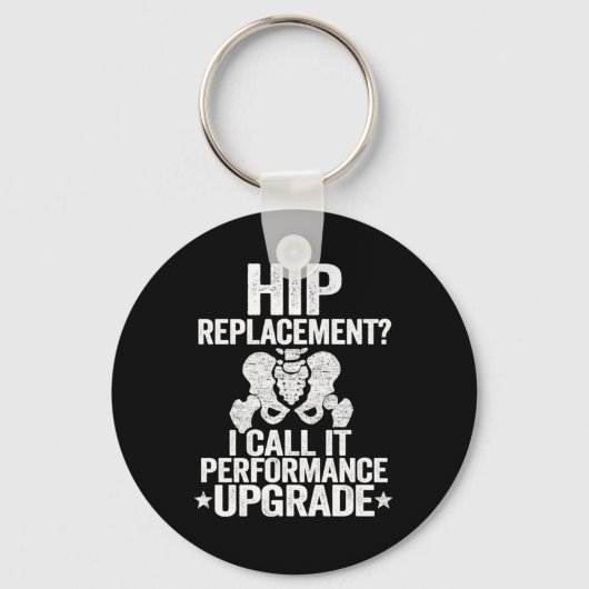Hip Replacement Upgrade Funding Recovery Surgery Sleutelhanger (Voorkant)