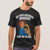 Hip Replacement Warrior African American Women Bla T-shirt (Voorkant)