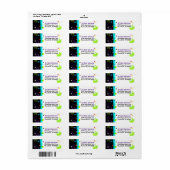 Hip Retro en Groovy Adreslabel - Klein Etiket (Full Sheet)