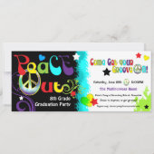 Hip Retro 'N Groovy Party Invitation Kaart (Voorkant)