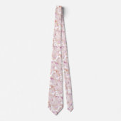 Hip Retro Pastel Roze Mauve Mozaïek Art Pattern Stropdas (Voorkant)