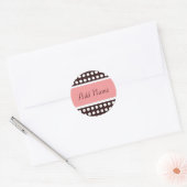 Hip Roze en Bruin Baby Sticker (Envelop)
