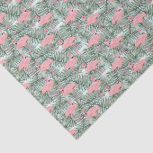 Hip roze flamingoes Cute Palm Leafs Art Pattern Tissuepapier (Detail)