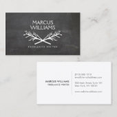 HIP RUSTIC TREE BRANCHES LOGO op KRIJTBORD Visitekaartje (Voorkant / Achterkant)