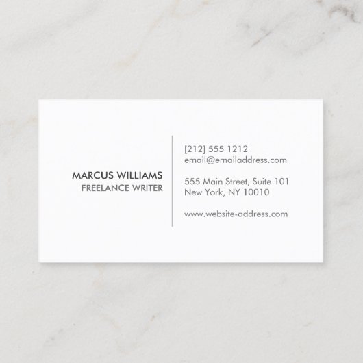 HIP RUSTIC TREE BRANCHES LOGO op KRIJTBORD Visitekaartje (Achterkant)