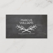 HIP RUSTIC TREE BRANCHES LOGO op KRIJTBORD Visitekaartje (Voorkant)