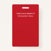 Hip Santa Claus Papercut Kerst Evenement Personeel Badge (Achterkant)