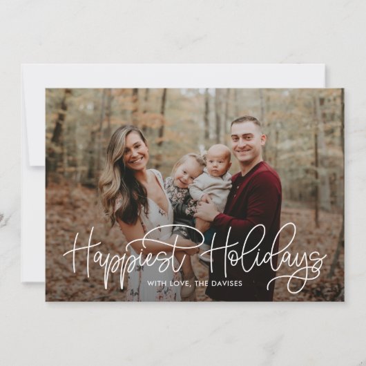Hip schrijven gelukkigste Feestdagen fotokaart Feestdagenkaart (Voorkant)