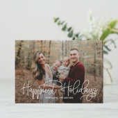 Hip schrijven gelukkigste Feestdagen fotokaart Feestdagenkaart (Staand voorkant)