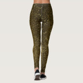 Hip Sexy Butt Golden Black Glitter Leggings Vrouwe (Achterkant)