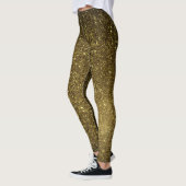 Hip Sexy Butt Golden Black Glitter Leggings Vrouwe (Links)