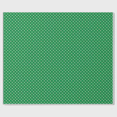 Hip Shamrock Green White Polkadots Pattern Cadeaupapier (Vlak)