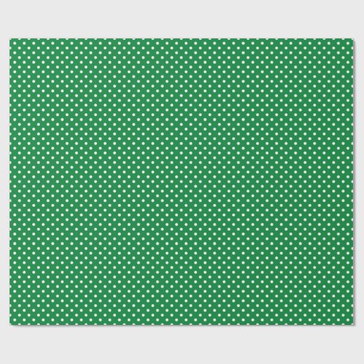 Hip Shamrock Green White Polkadots Pattern Cadeaupapier (Vlak)