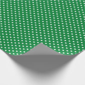 Hip Shamrock Green White Polkadots Pattern Cadeaupapier (Hoek)