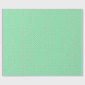 Hip Shamrock Mint Green White Polkadots Pattern Cadeaupapier (Vlak)