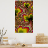 Hip Sixties Groovy Psychedelic Fractal Abstract Poster (Keuken)