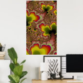 Hip Sixties Groovy Psychedelic Fractal Abstract Poster (Thuiskantoor)