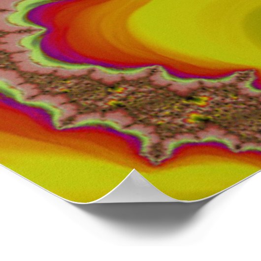 Hip Sixties Groovy Psychedelic Fractal Abstract Poster (Hoek)