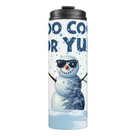 "Hip Snowman Holiday Design - Drinkware Thermosbeker