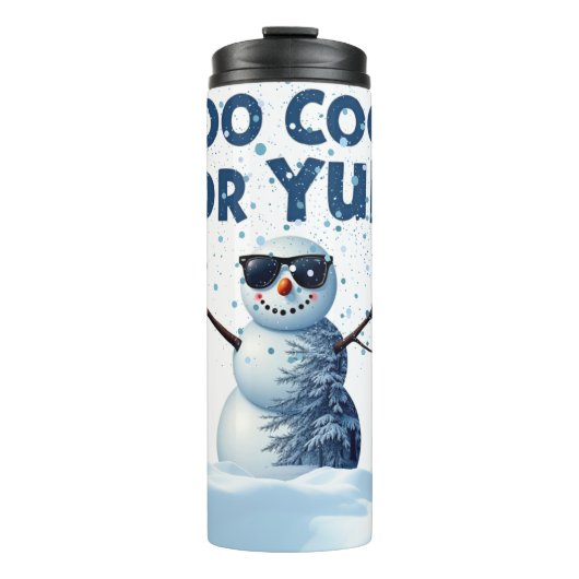 "Hip Snowman Holiday Design - Drinkware Thermosbeker (Voorkant)