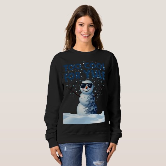 Hip Snowman Holiday Design - Sweatshirt (Voorkant volledig)