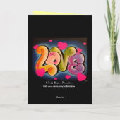 Hip Soort het Wenskaart van de Liefde Feestdagen Kaart (Achterkant)