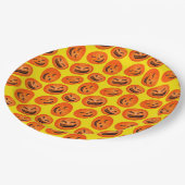 Hip spooky pompoen Halloween partij levert geel Papieren Bordje (Gekanteld)