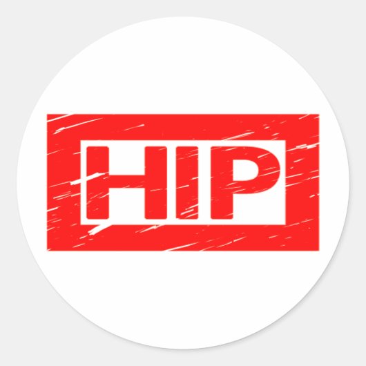 Hip Stamp Ronde Sticker (Voorkant)