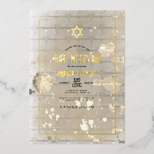 Hip Street  Urban Bat Mitzvah Folie Uitnodiging