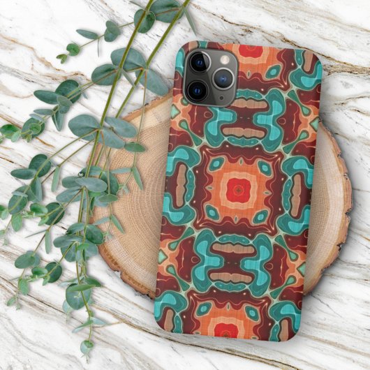 Hip Summer Turquoise Oranje Red Blauwgroen Orienta iPhone Hoesje
