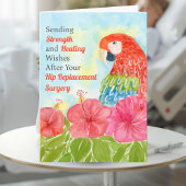 Hip Surgery Healing Scarlet Macaws, Hibiscus Kaart