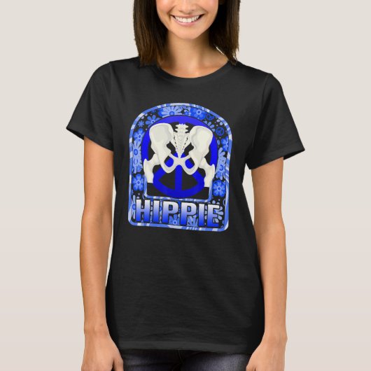Hip Surgery Hippie Floral Bionic Broken Hip Replac T-shirt (Voorkant)