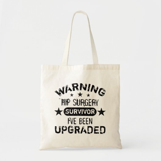 Hip Surgery Humor geüpgraded Tote Bag (Voorkant)