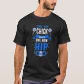 Hip Surgery Replacement One Hip Chick Sunflower Bi T-shirt (Voorkant)