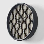 Hip Taupe Beige Sand Grey Ogee Black Waves Art (Hoek)