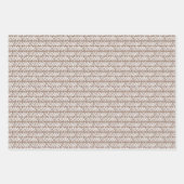 Hip Taupe Brown Beige White Abstracte Zigzag Art Inpakpapier Vel (Voorkant 2)