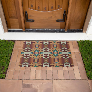 Hip Taupe Brown Oranje Blauwgroen blauwe groene et Deurmat