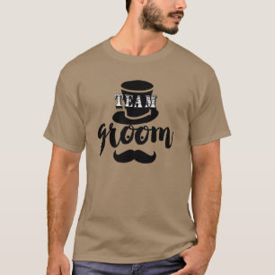 Hip Team Bruidegom Tophoed Snor T-shirt